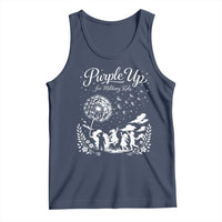 Purple Up For Military Kids Dandelion Inspirational Tank Top Month of the Military Child Awareness Brat Support