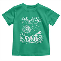 Purple Up For Military Kids Dandelion Inspirational Toddler T Shirt Month of the Military Child Awareness Brat Support