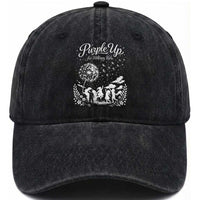 Purple Up For Military Kids Dandelion Inspirational Washed Cotton Baseball Cap Month of the Military Child Awareness Brat Support