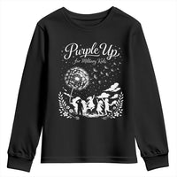 Purple Up For Military Kids Dandelion Inspirational Youth Sweatshirt Month of the Military Child Awareness Brat Support