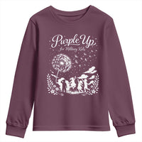 Purple Up For Military Kids Dandelion Inspirational Youth Sweatshirt Month of the Military Child Awareness Brat Support