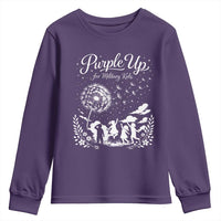 Purple Up For Military Kids Dandelion Inspirational Youth Sweatshirt Month of the Military Child Awareness Brat Support
