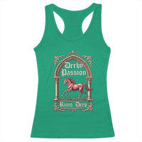Derby Passion Runs Deep Elegant Horse Racing Racerback Tank Top Vintage Gothic Arch Equestrian Thoroughbred Lover