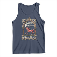Derby Passion Runs Deep Elegant Horse Racing Tank Top Vintage Gothic Arch Equestrian Thoroughbred Lover