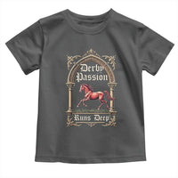 Derby Passion Runs Deep Elegant Horse Racing Toddler T Shirt Vintage Gothic Arch Equestrian Thoroughbred Lover