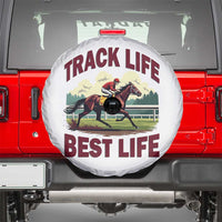 Track Life Best Life Horse Racing Enthusiast Spare Tire Cover Retro Jockey and Racehorse Trackside Southern Equestrian