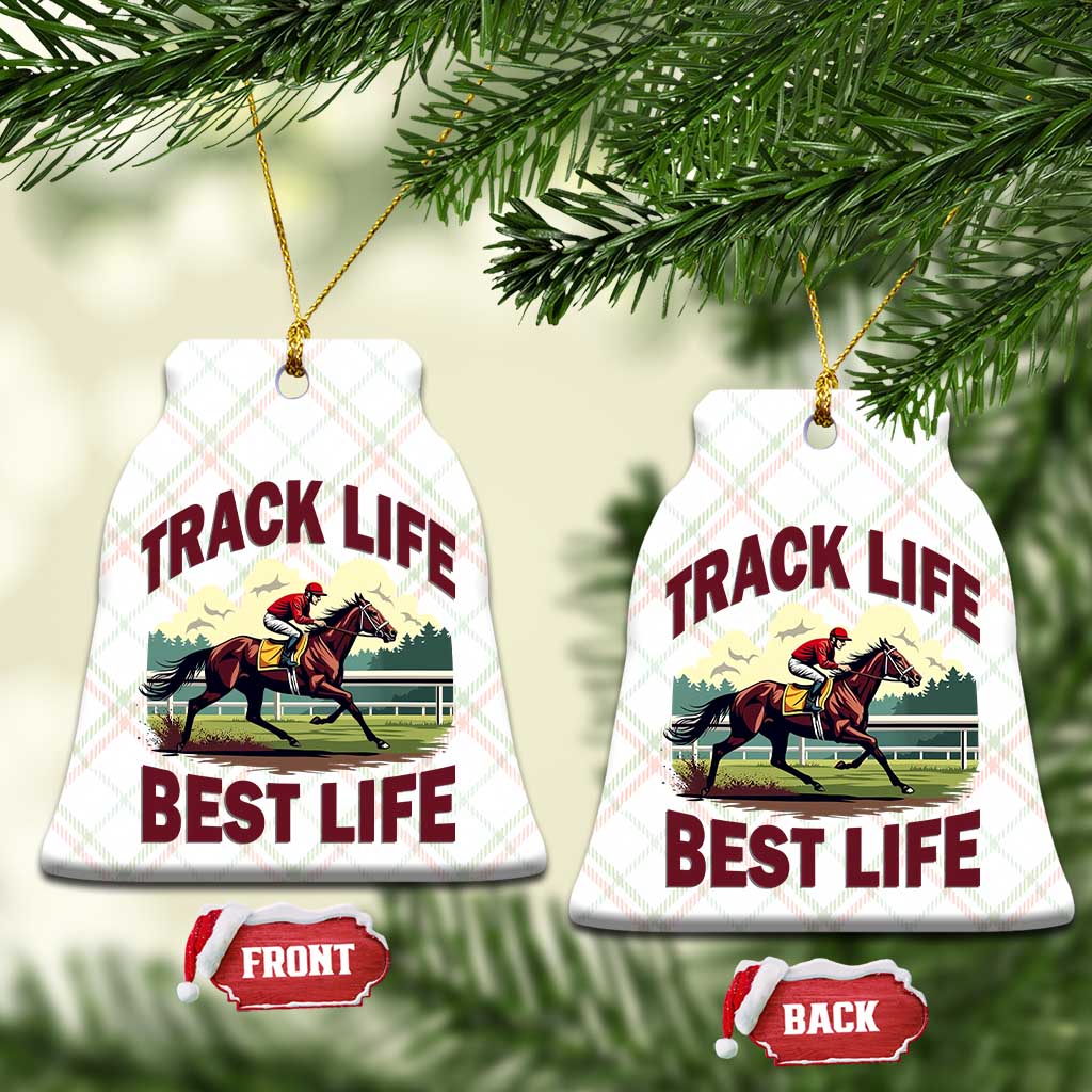 Track Life Best Life Horse Racing Enthusiast Ceramic Ornament Retro Jockey and Racehorse Trackside Southern Equestrian