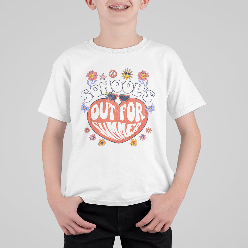 Summer Break T Shirt For Kid Retro Last Day of School's Out For Summer Teacher Boys Girls - Wonder Print Shop