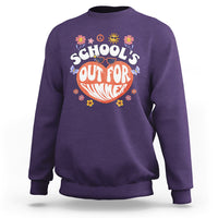 Summer Break Sweatshirt Retro Last Day of School's Out For Summer Teacher Boys Girls - Wonder Print Shop