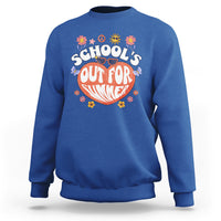 Summer Break Sweatshirt Retro Last Day of School's Out For Summer Teacher Boys Girls - Wonder Print Shop