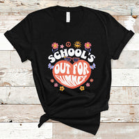 Summer Break T Shirt Retro Last Day of School's Out For Summer Teacher Boys Girls - Wonder Print Shop