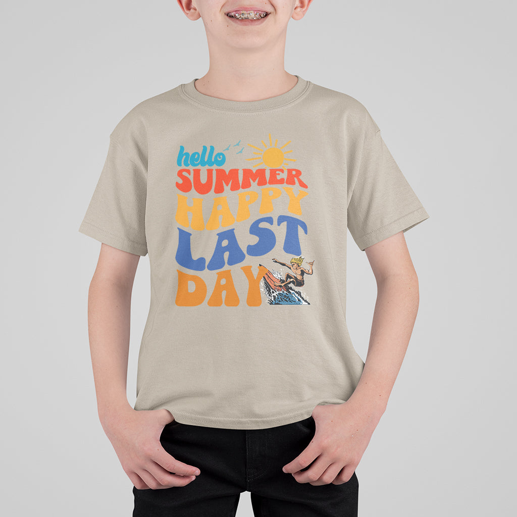 Summer Break T Shirt For Kid Happy Last Day of School Teacher Student Hello Summer - Wonder Print Shop