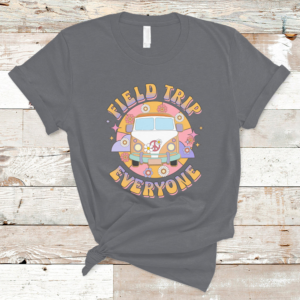 Summer Break T Shirt Field School Trip Anyone Groovy School Bus Driver Hippie Bus - Wonder Print Shop