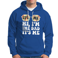 Funny Dad Hoodie Fathers Day Its Me Hi I'm The Dad Its Me Mens Glasses Retro - Wonder Print Shop