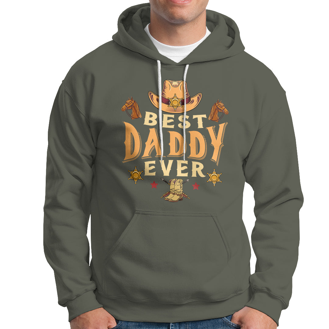 Horse Dad Hoodie Best Daddy Ever Western Cowboy Style Dad Best Dad Ever Retro - Wonder Print Shop