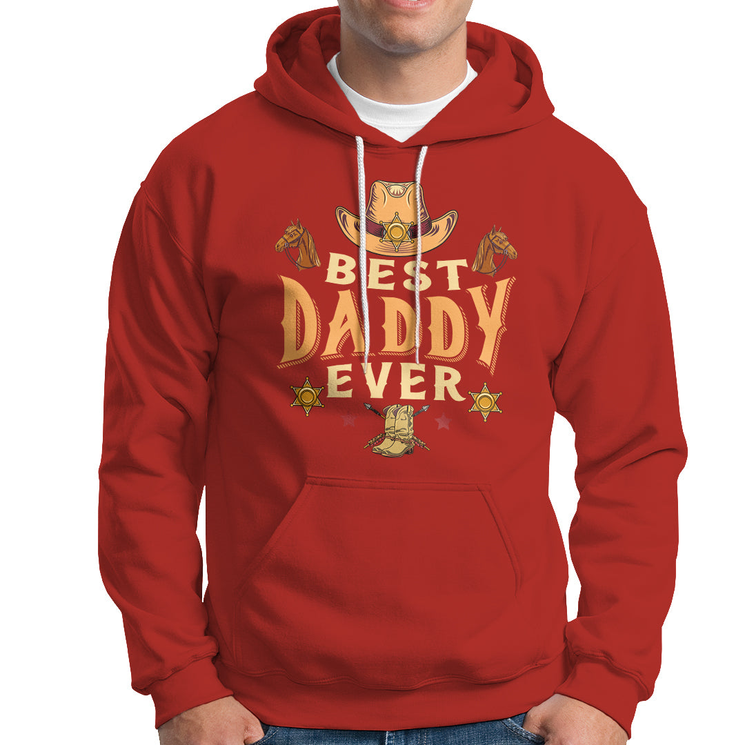 Horse Dad Hoodie Best Daddy Ever Western Cowboy Style Dad Best Dad Ever Retro - Wonder Print Shop