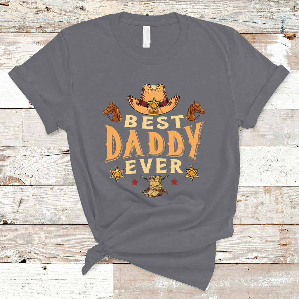 Horse Dad T Shirt Best Daddy Ever Western Cowboy Style Dad Best Dad Ever Retro - Wonder Print Shop