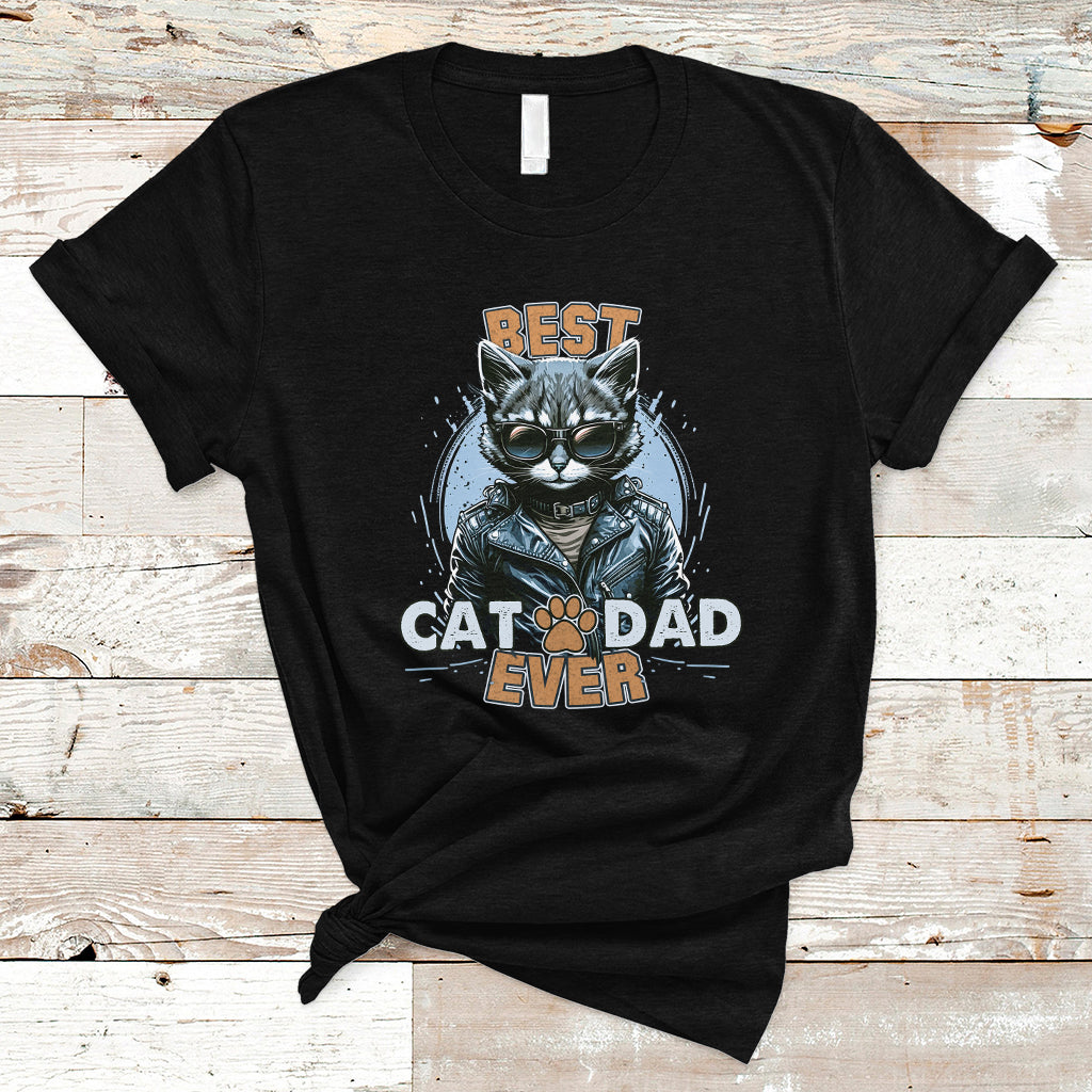 Cat Dad T Shirt Best Cat Dad Ever Cool Cat Lovers Father's Day Gifts for Cat Dad Cat Owner - Wonder Print Shop