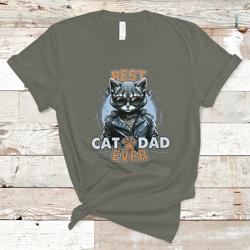 Cat Dad T Shirt Best Cat Dad Ever Cool Cat Lovers Father's Day Gifts for Cat Dad Cat Owner - Wonder Print Shop