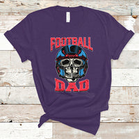 Football Dad T Shirt Football Dad Daddy Rugby Football Lover Skull with Helmet Father's Day Gifts for Men Dad - Wonder Print Shop