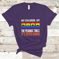 LGBT Mom T Shirt My Children My Pride Vintage Periodic Table LGBT Pride Flag - Wonder Print Shop