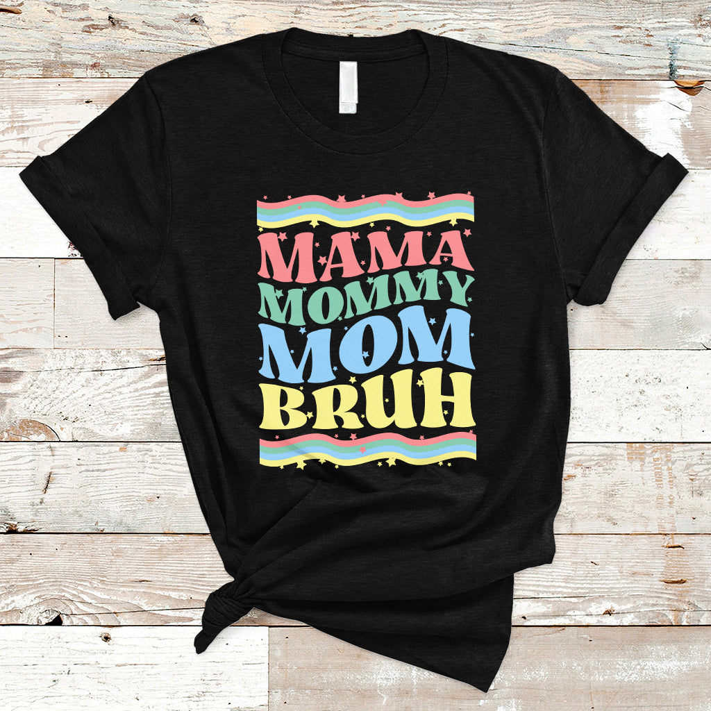 Cool Mom T Shirt Mama Mommy Mom Bruh Groovy Retro Mothers Day Funny - Wonder Print Shop