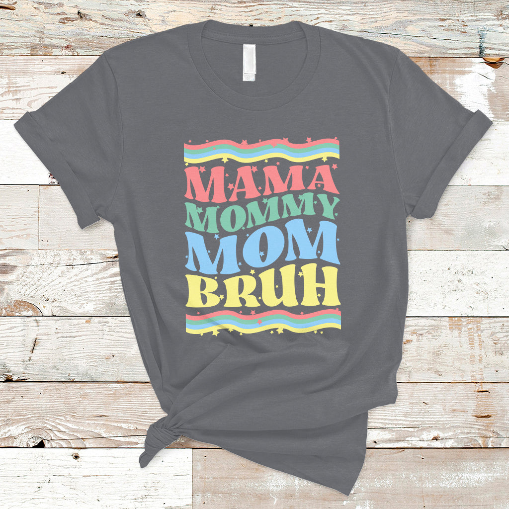 Cool Mom T Shirt Mama Mommy Mom Bruh Groovy Retro Mothers Day Funny - Wonder Print Shop