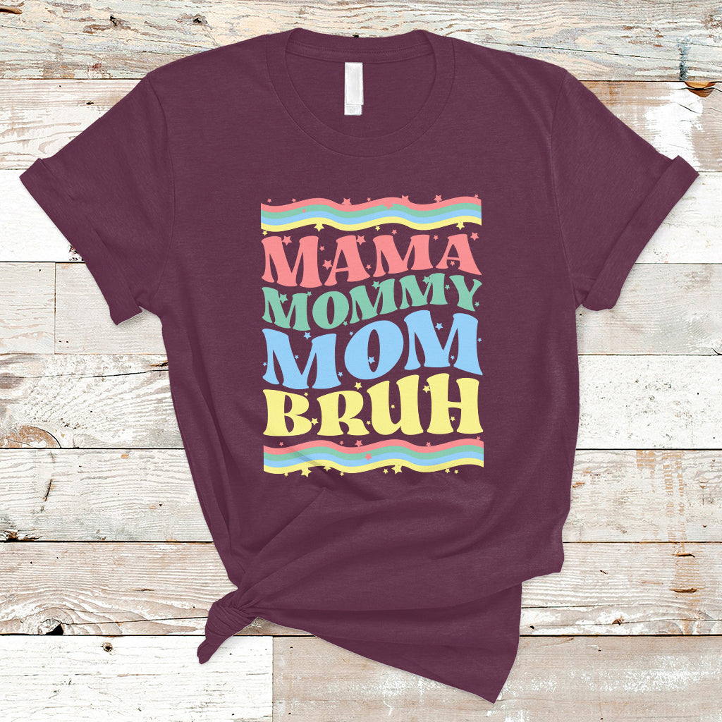 Cool Mom T Shirt Mama Mommy Mom Bruh Groovy Retro Mothers Day Funny - Wonder Print Shop