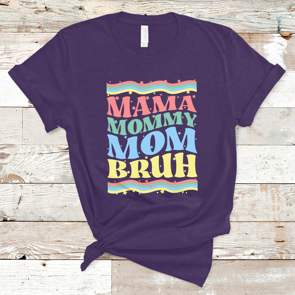 Cool Mom T Shirt Mama Mommy Mom Bruh Groovy Retro Mothers Day Funny - Wonder Print Shop