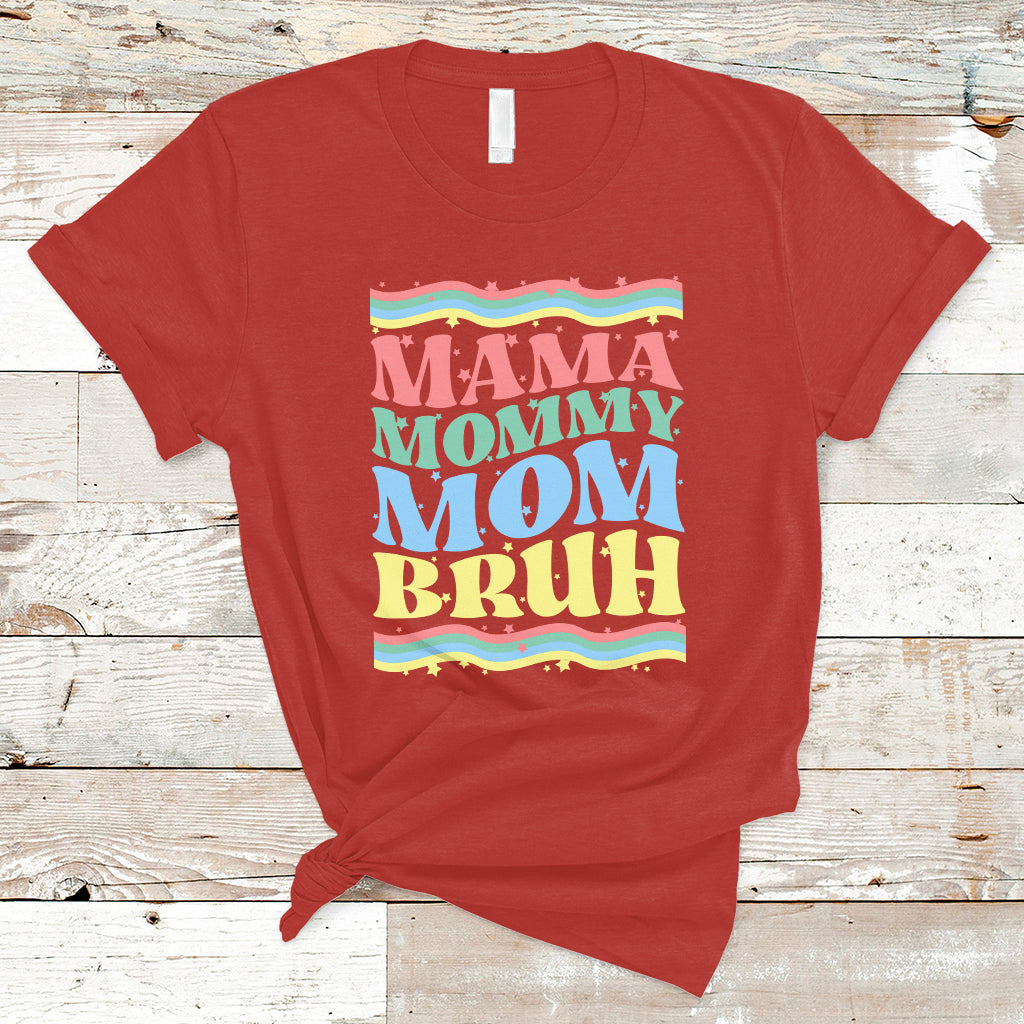Cool Mom T Shirt Mama Mommy Mom Bruh Groovy Retro Mothers Day Funny - Wonder Print Shop