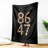 86 47 Seashell Subtle Summer Coastal Graphic Throw Blanket Viral Beach Walk Political Satire