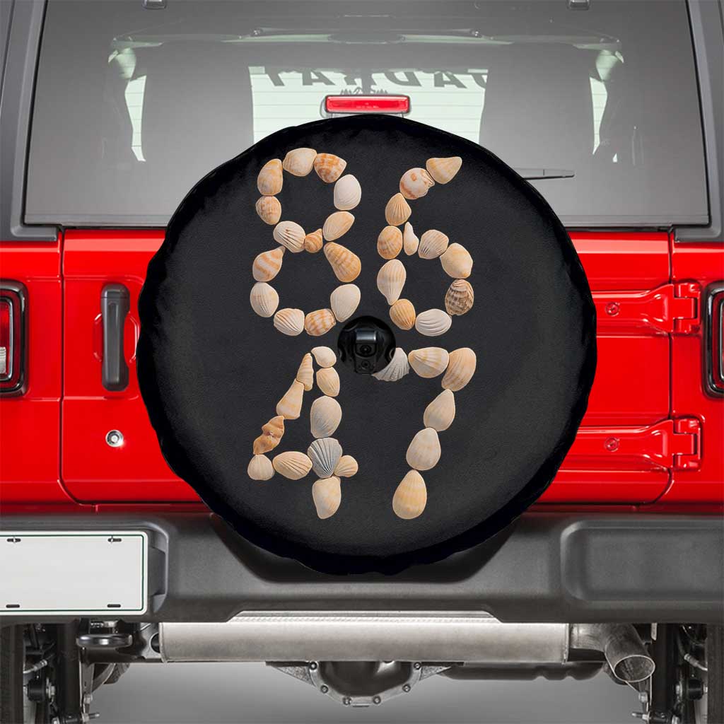 86 47 Seashell Subtle Summer Coastal Graphic Spare Tire Cover Viral Beach Walk Political Satire