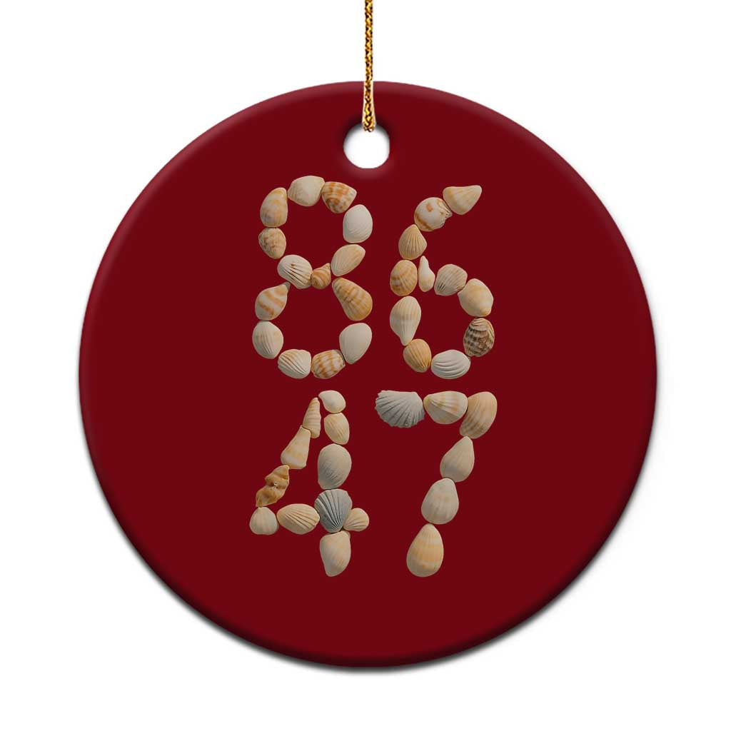 86 47 Seashell Subtle Summer Coastal Graphic Ceramic Ornament Viral Beach Walk Political Satire
