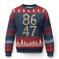 86 47 Seashell Subtle Summer Coastal Graphic Ugly Christmas Sweater Viral Beach Walk Political Satire
