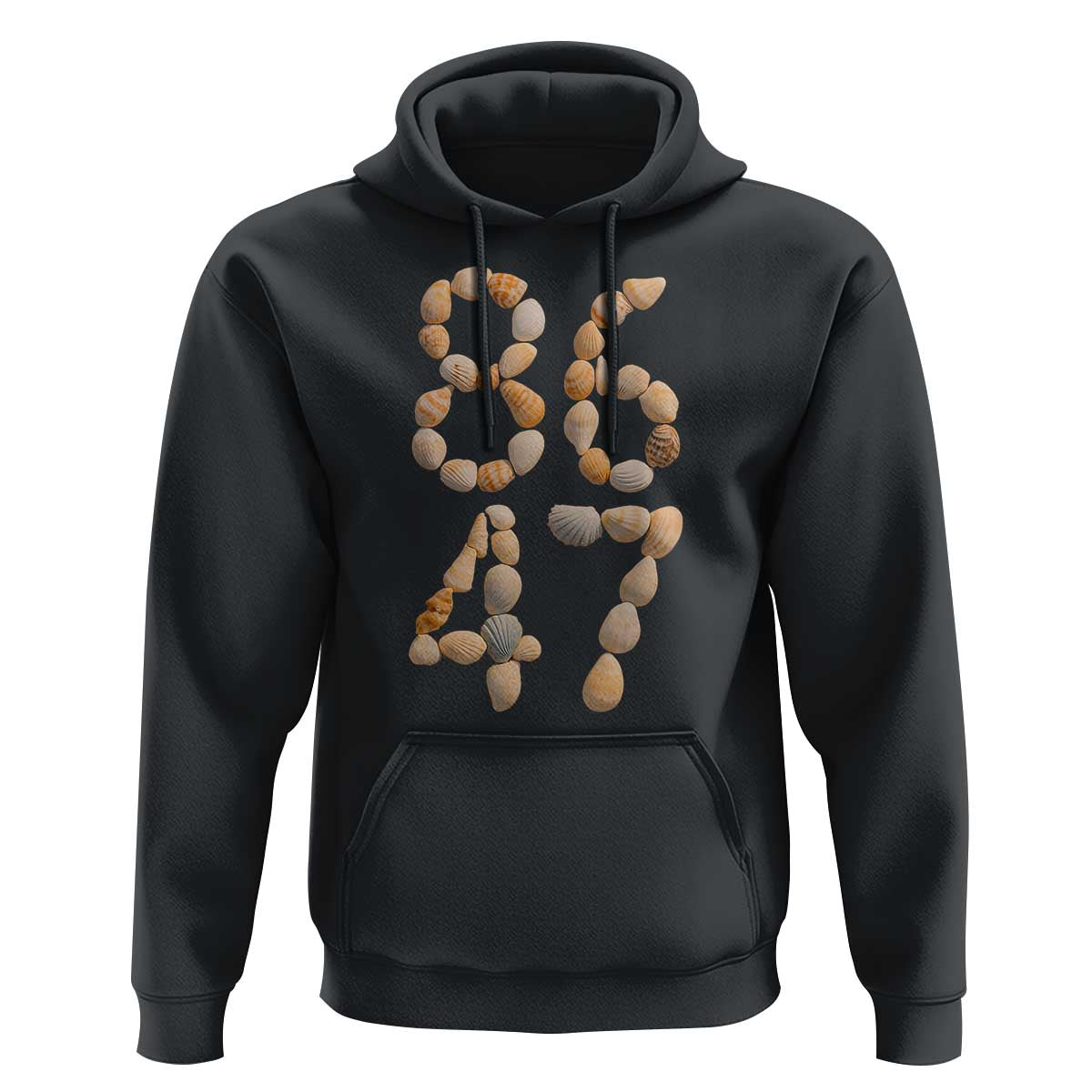 86 47 Seashell Subtle Summer Coastal Graphic Hoodie Viral Beach Walk Political Satire
