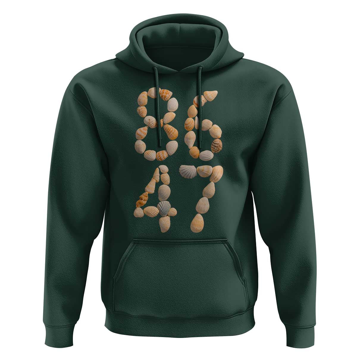 86 47 Seashell Subtle Summer Coastal Graphic Hoodie Viral Beach Walk Political Satire