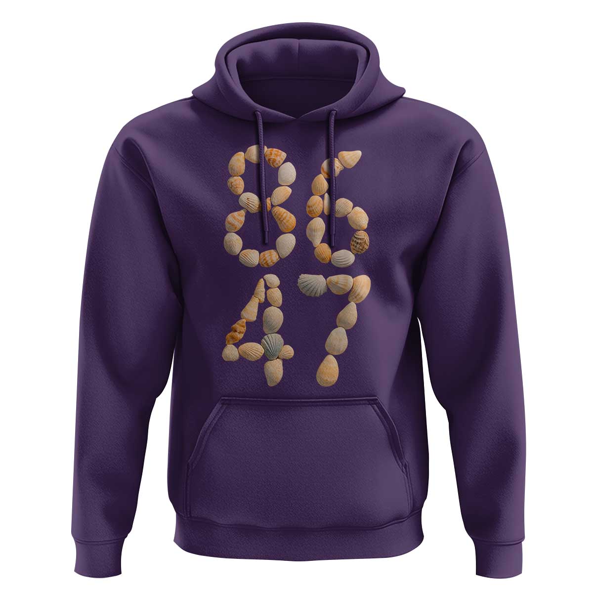 86 47 Seashell Subtle Summer Coastal Graphic Hoodie Viral Beach Walk Political Satire