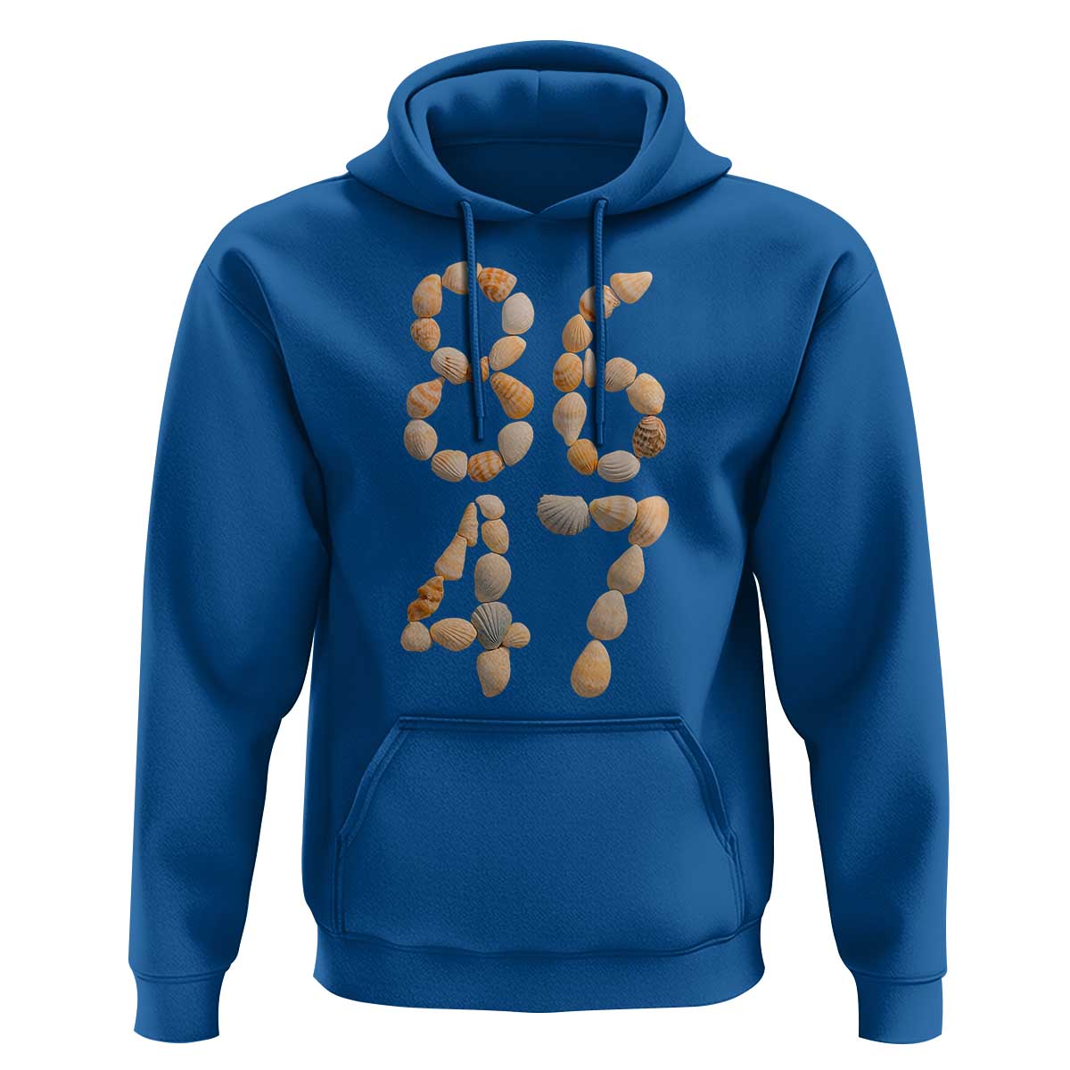 86 47 Seashell Subtle Summer Coastal Graphic Hoodie Viral Beach Walk Political Satire