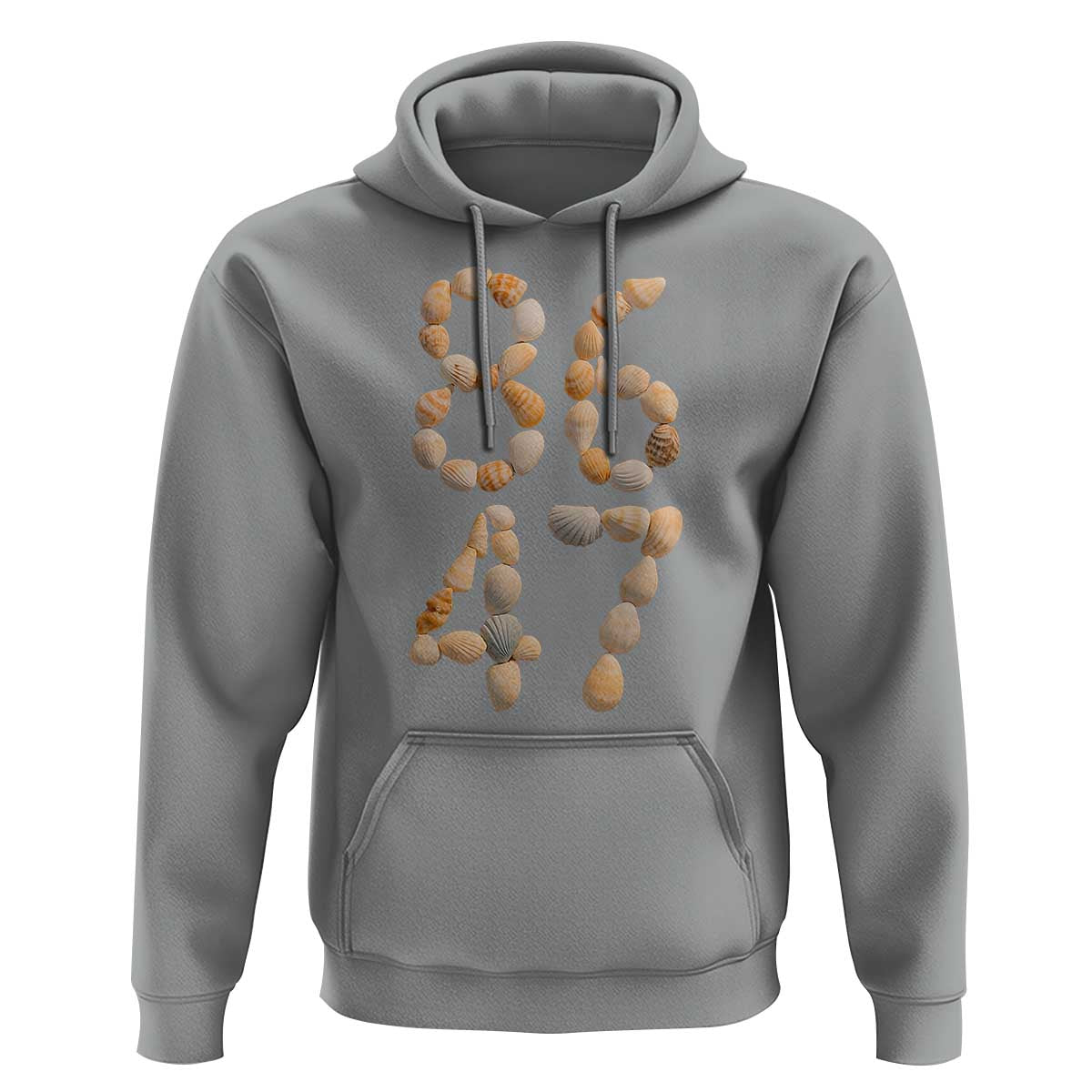 86 47 Seashell Subtle Summer Coastal Graphic Hoodie Viral Beach Walk Political Satire