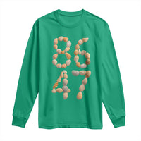 86 47 Seashell Subtle Summer Coastal Graphic Long Sleeve Shirt Viral Beach Walk Political Satire