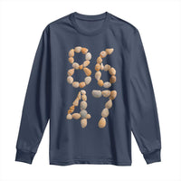 86 47 Seashell Subtle Summer Coastal Graphic Long Sleeve Shirt Viral Beach Walk Political Satire