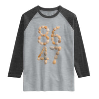 86 47 Seashell Subtle Summer Coastal Graphic Raglan Shirt Viral Beach Walk Political Satire