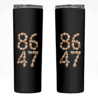 86 47 Seashell Subtle Summer Coastal Graphic Skinny Tumbler Viral Beach Walk Political Satire