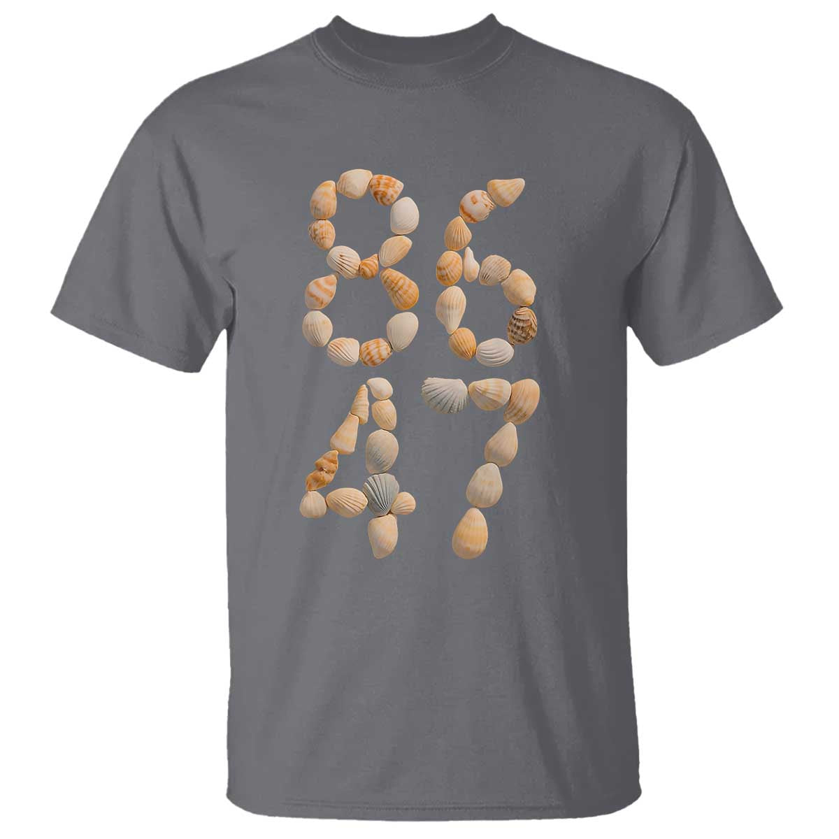 86 47 Seashell Subtle Summer Coastal Graphic T Shirt Viral Beach Walk Political Satire