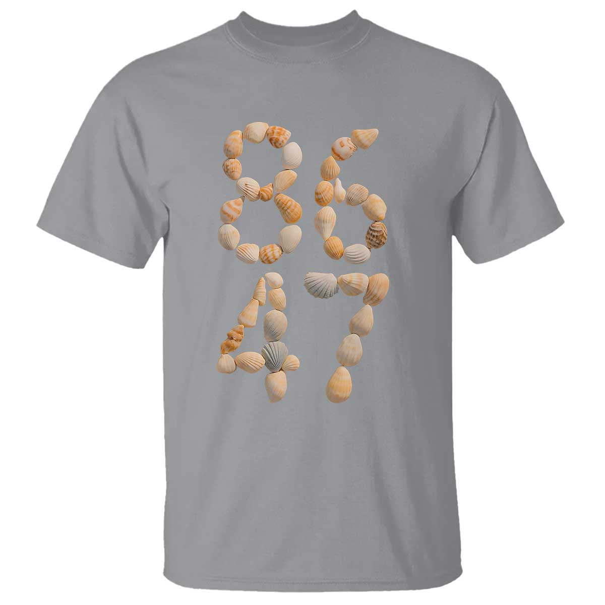 86 47 Seashell Subtle Summer Coastal Graphic T Shirt Viral Beach Walk Political Satire