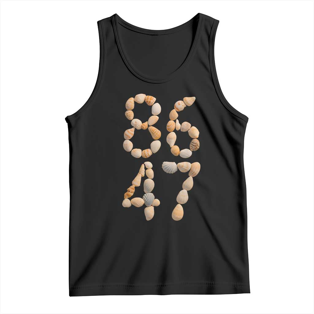 86 47 Seashell Subtle Summer Coastal Graphic Tank Top Viral Beach Walk Political Satire