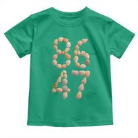 86 47 Seashell Subtle Summer Coastal Graphic Toddler T Shirt Viral Beach Walk Political Satire