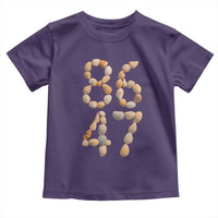 86 47 Seashell Subtle Summer Coastal Graphic Toddler T Shirt Viral Beach Walk Political Satire