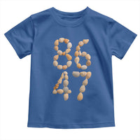 86 47 Seashell Subtle Summer Coastal Graphic Toddler T Shirt Viral Beach Walk Political Satire