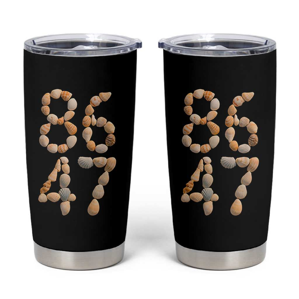 86 47 Seashell Subtle Summer Coastal Graphic Tumbler Cup Viral Beach Walk Political Satire